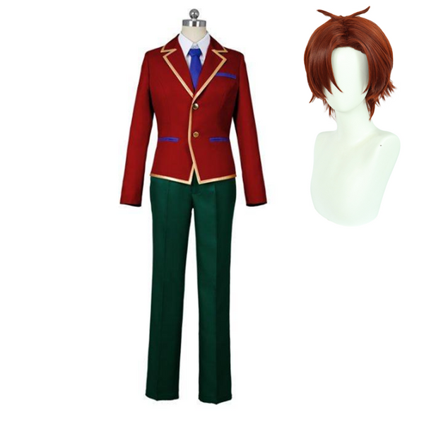 Anime Red Uniform Halloween Party Carnival Cosplay Costume