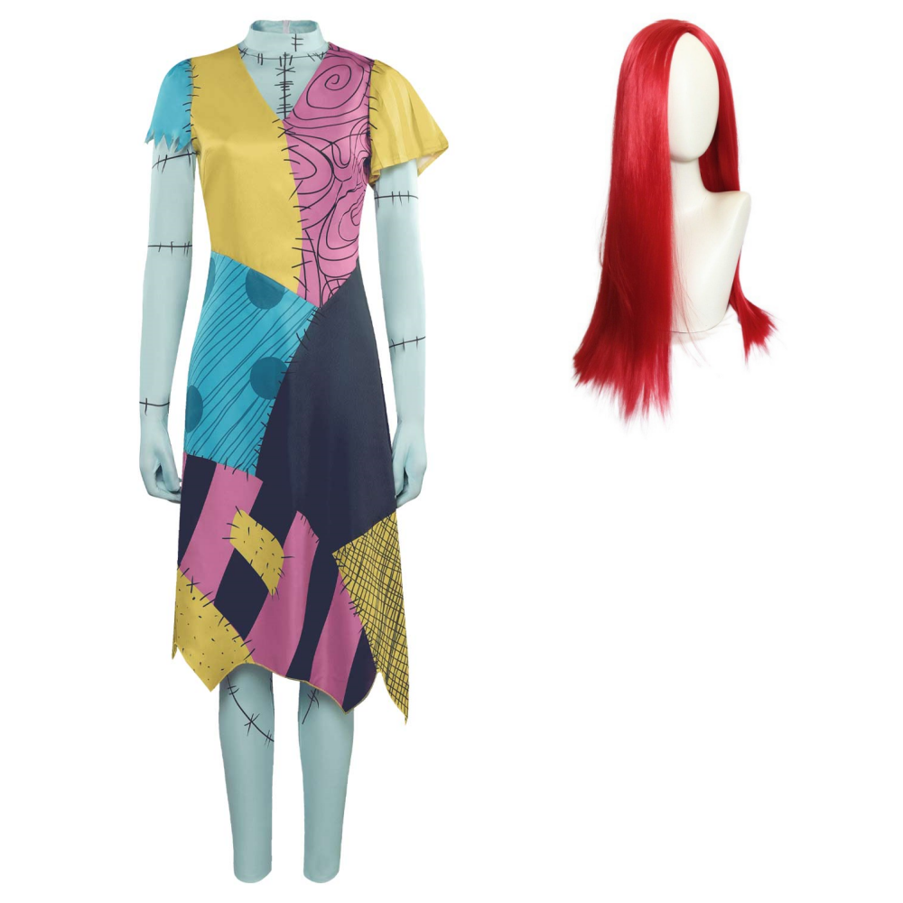 The Nightmare Before Christmas Sally Dress Outfits Party Carnival Halloween Cosplay Costume The Nightmare Before Christmas Sally Dress Outfits Party Carnival Halloween Cosplay Costume