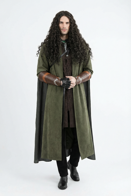 The Lord Of The Rings Aragorn Green Deluxe Outfit Carnival Halloween Cosplay Costume