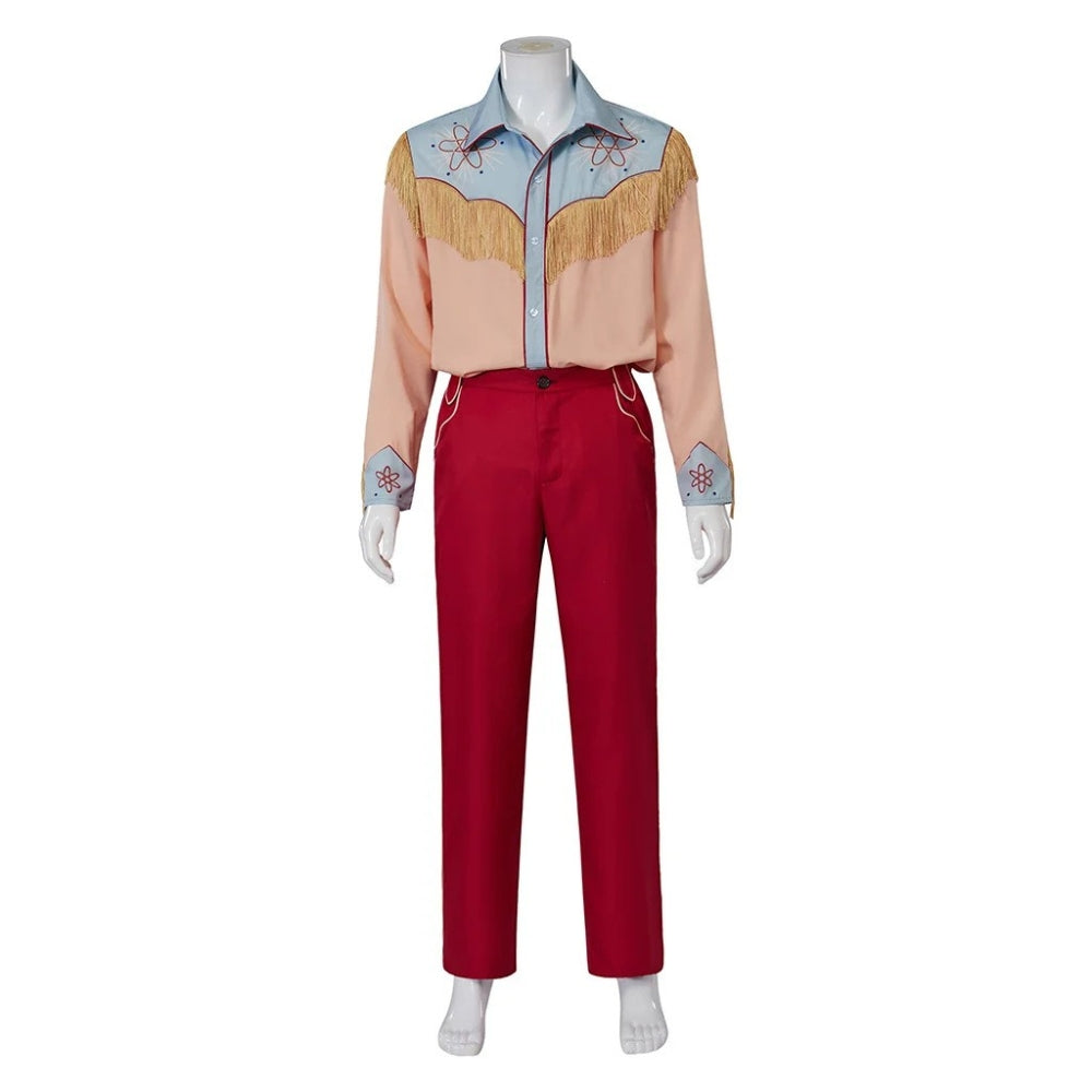 open lace back dress Back to the Future Part III Marty McFly Top Pants Full Set Party Carnival  Halloween Cosplay Costume
