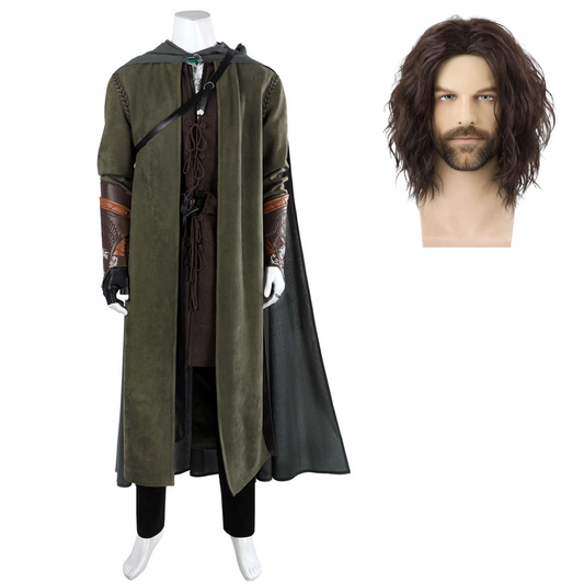 The Lord Of The Rings Aragorn Green Deluxe Outfit Carnival Halloween Cosplay Costume