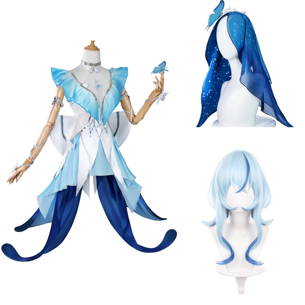 Wuthering Waves The Shorekeeper Women Blue Dress Carnival Halloween Cosplay Costume