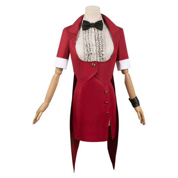 Beetlejuice 2024 Movie Women Red Suit Party Carnival Halloween Cosplay Costume