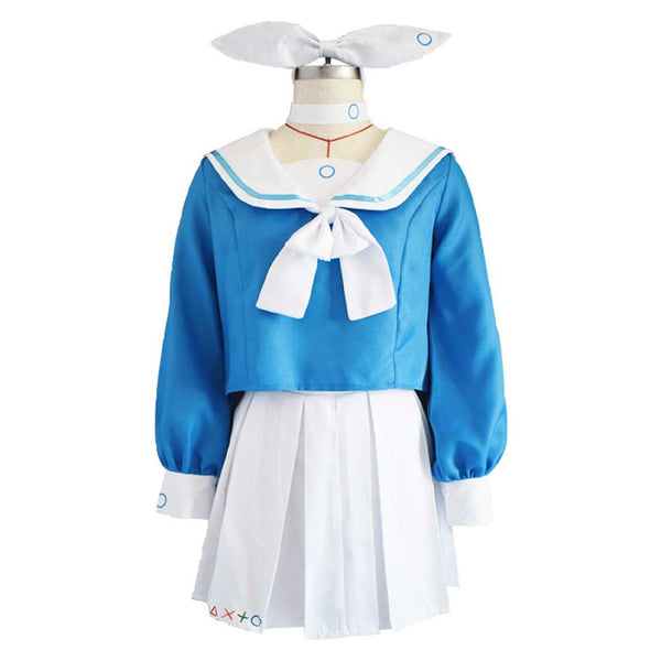 Blue Archive The Animation Anime Arona Women Blue Dress Party Carnival Halloween Cosplay Costume