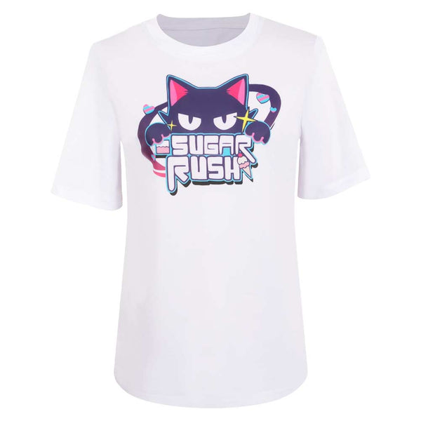 Blue Archive The Animation Anime Sugar Rush White T-shirt Party Carnival Halloween Cosplay Costume