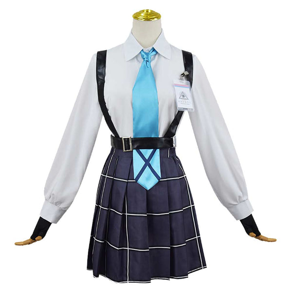 Blue Archive The Animation Anime Takanashi Hoshino Women Blue Uniform Dress Cosplay Costume
