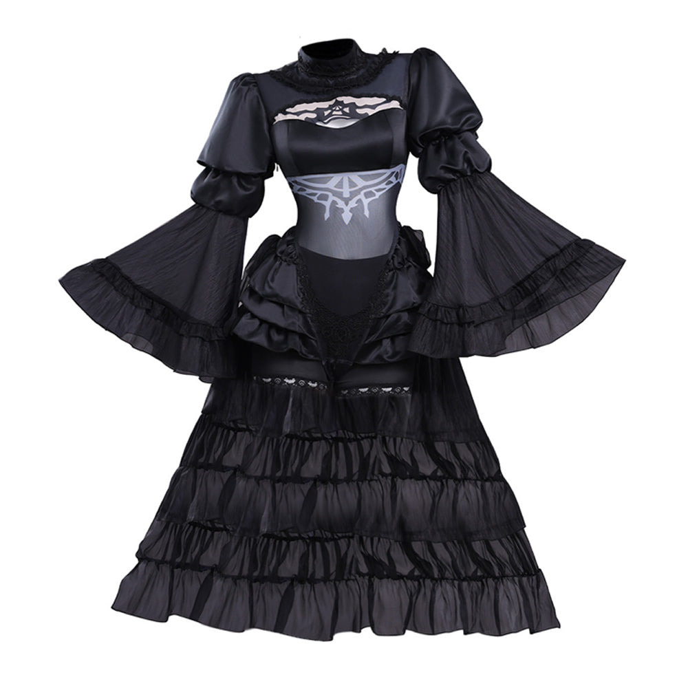 Cosplay Costume 2B NieR Automata Wedding Dress Black Women Halloween Carnival Party Outfit
