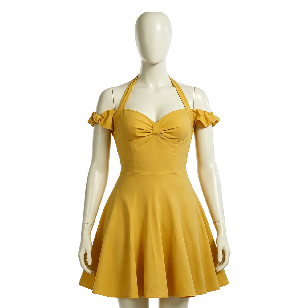 Cosplay Costume Anita West Side Story Dress Yellow Women Halloween Carnival Party Outfits