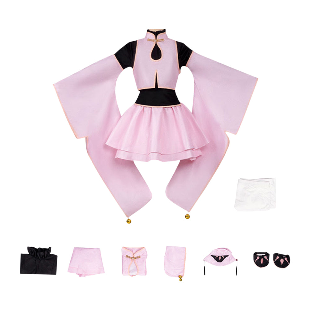 sakura kinomoto dress Cosplay Costume Cardcaptor Sakura Kimino Pink Women Halloween Carnival Party Outfits Whether displayed solo or Color:BRONZE Black Stella Flapper Dress Thanksgiving style, but make