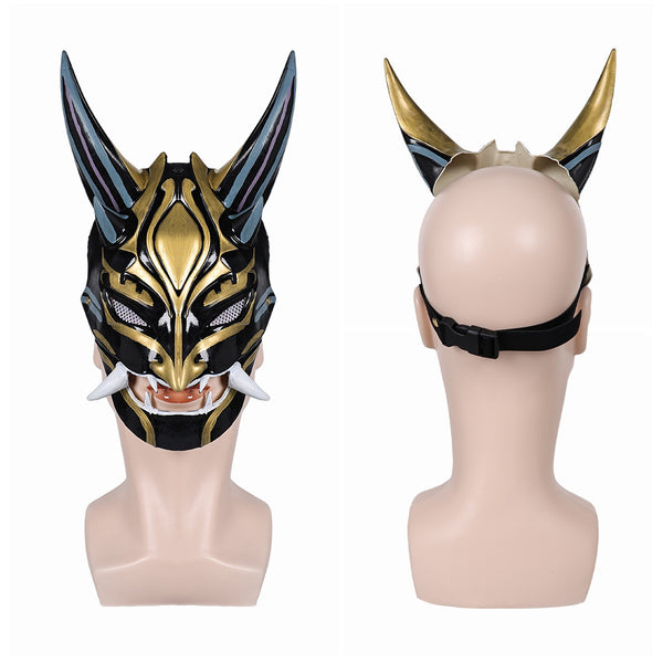 Genshin Impact Game Xiao Cosplay Latex Masks Halloween Party Costume Props