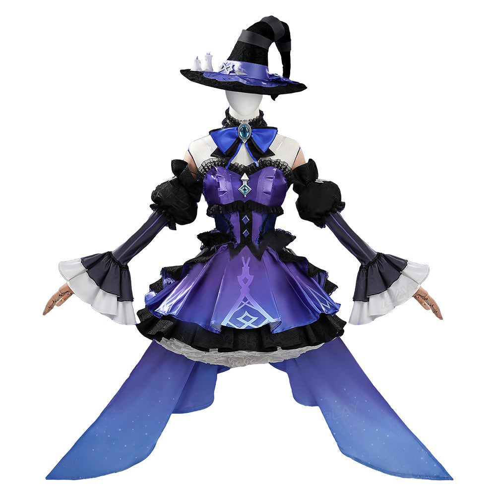 Genshin Impact Miliastra Wonderland Witch Purple Outfits Women Halloween Carnival Party Cosplay Costume Genshin Impact Miliastra Wonderland Witch Purple Outfits Women Halloween Carnival Party Cosplay Costume