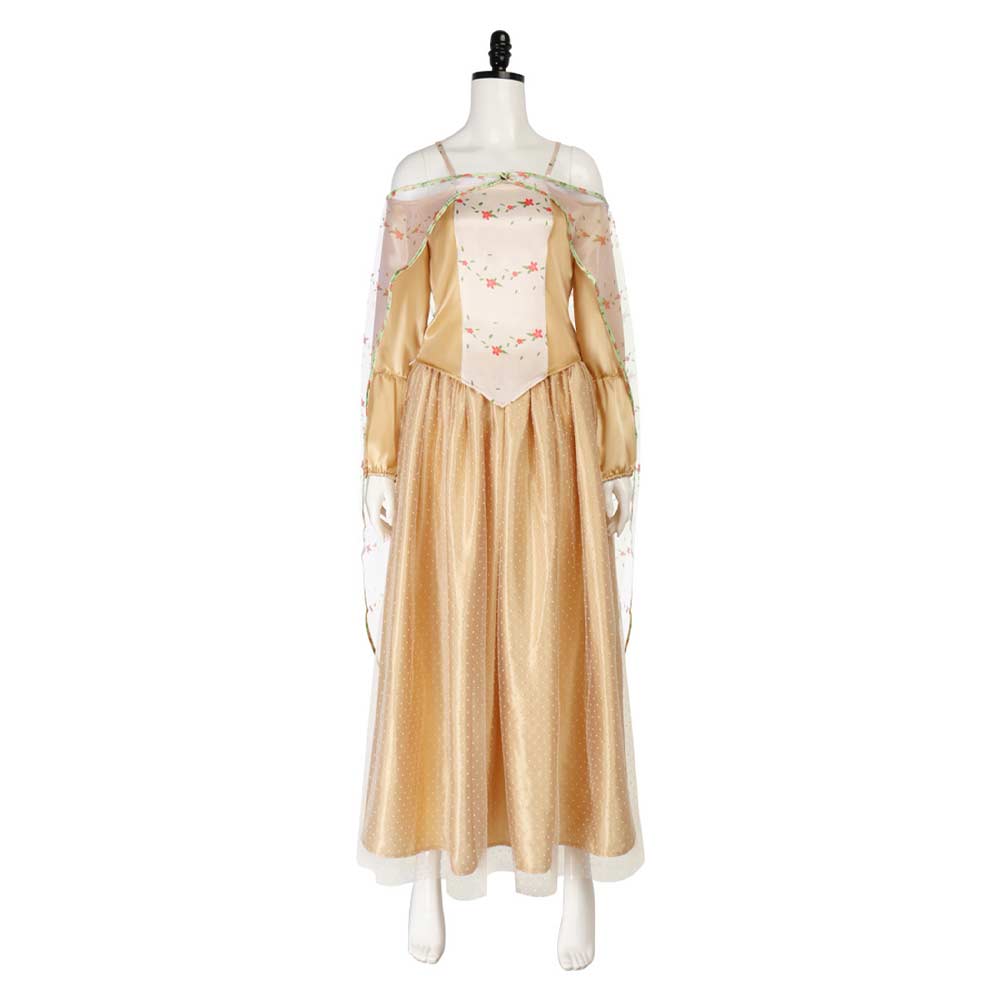 Padme Naberrie Amidala Summer Meadow Dress Women Yellow Dress Carnival Halloween Cosplay Costume