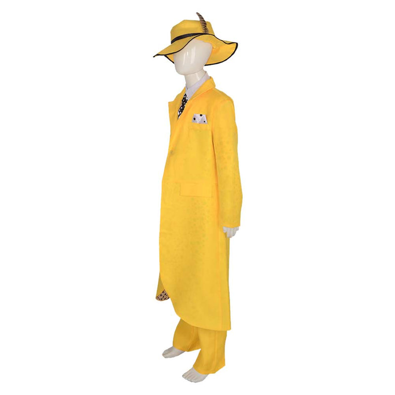 The Mask Game Jim Carrey Stanley Ipkiss Kids Children Yellow Outfit Cosplay Costume