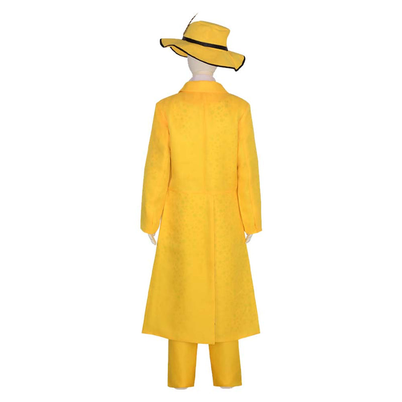 The Mask Game Jim Carrey Stanley Ipkiss Kids Children Yellow Outfit Cosplay Costume