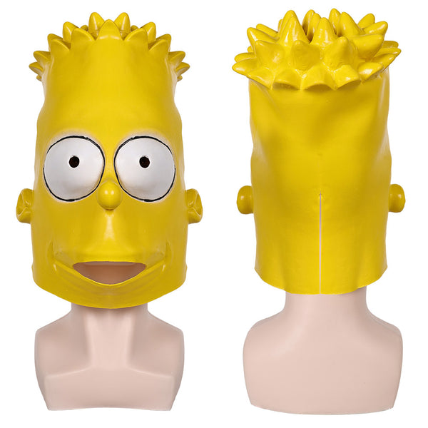 The Simpsons TV Bart Simpson Mask Helmet Cosplay Accessories Halloween Party Costume Props