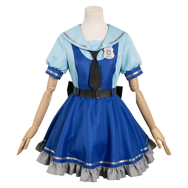 Zootopia 2024 Movie Judy Hopps Women Blue Dress Party Carnival Halloween Cosplay Costume Original Design