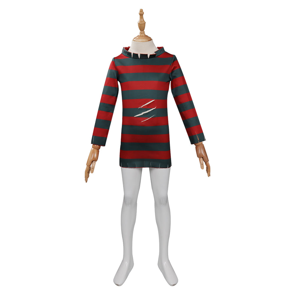 Kids Children A Nightmare On Elm StreetFreddy Krueger Cosplay Costume  Girls Dress Outfits Halloween Carnival Costume