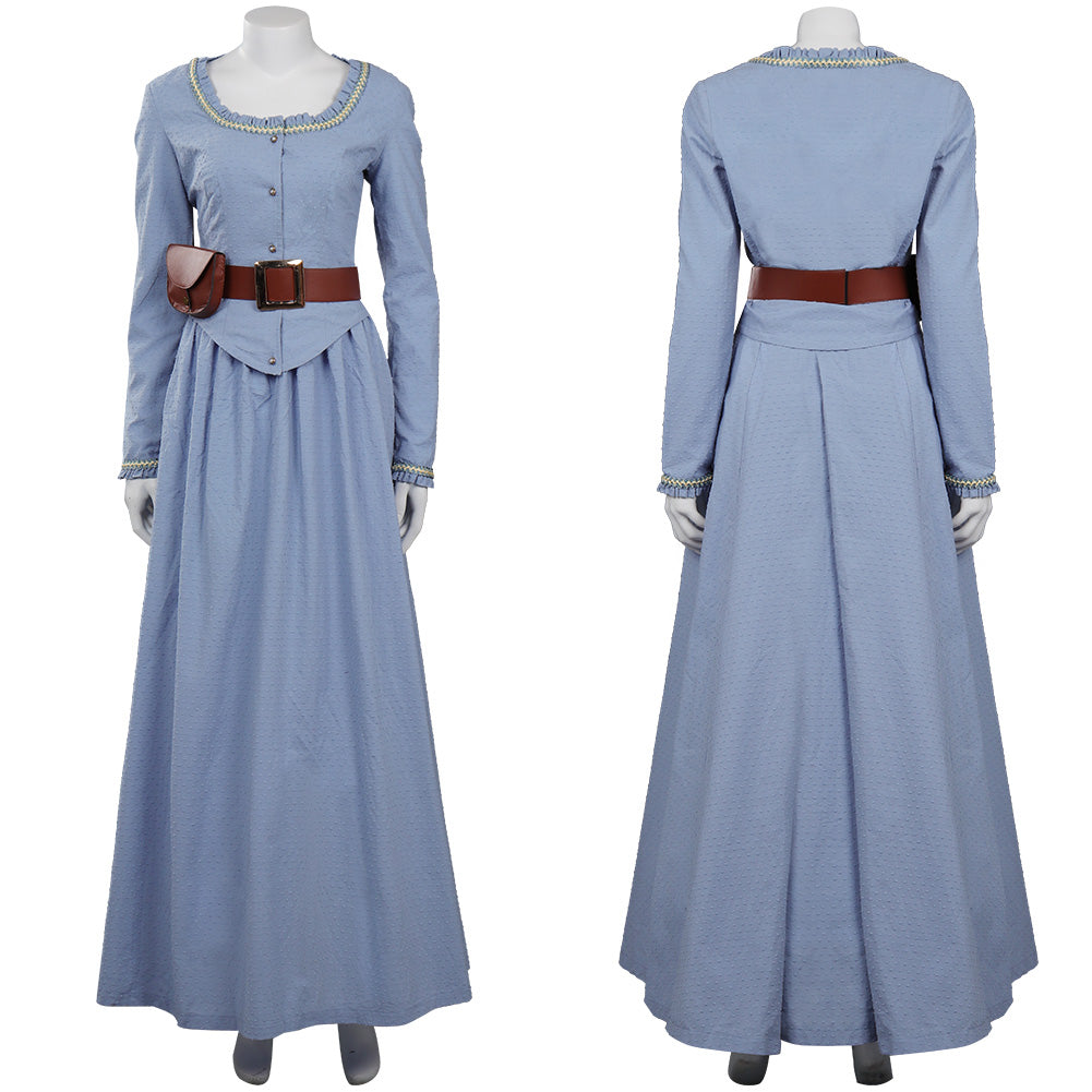 Westworld 2022 Dolores Abernathy Cosplay Costume Blue Vintage Dress Outfits  Halloween Carnival Suit