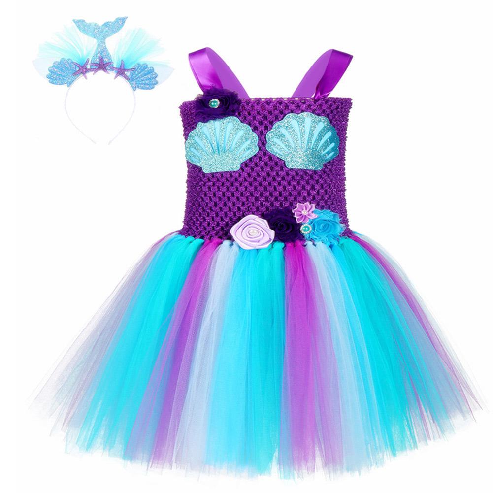 Baby Girl Mermaid Sea-maid Bubble Dress Cosplay Costume Kids Baby Girl Mermaid Sea-maid Bubble Dress Cosplay Costume Kids