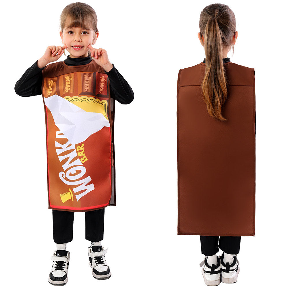 Charlie and the Chocolate Factory Kids Children Chocolate Party Carnival  Halloween Cosplay Costume