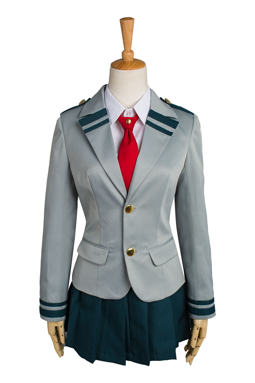 green emerald velvet dress Tsuyu Ochaco Uraraka Cosplay Costume