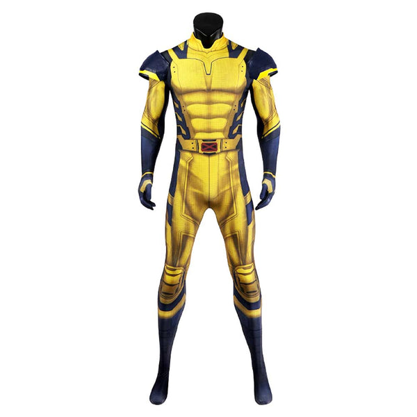 Movie Deadpool 3 Wolverine James Logan Howlett Yellow Adult Jumpsuit Party Carnival Halloween Cosplay Costume