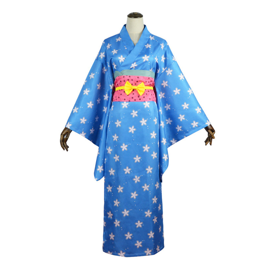 Nami Wano Country Bathrobe Kimono Halloween Party Carnival Cosplay Costume