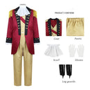 Cosplay Costume Colonial Style Officer Uniform Vintage Authentic Red Men Halloween Carnival Party Outfits