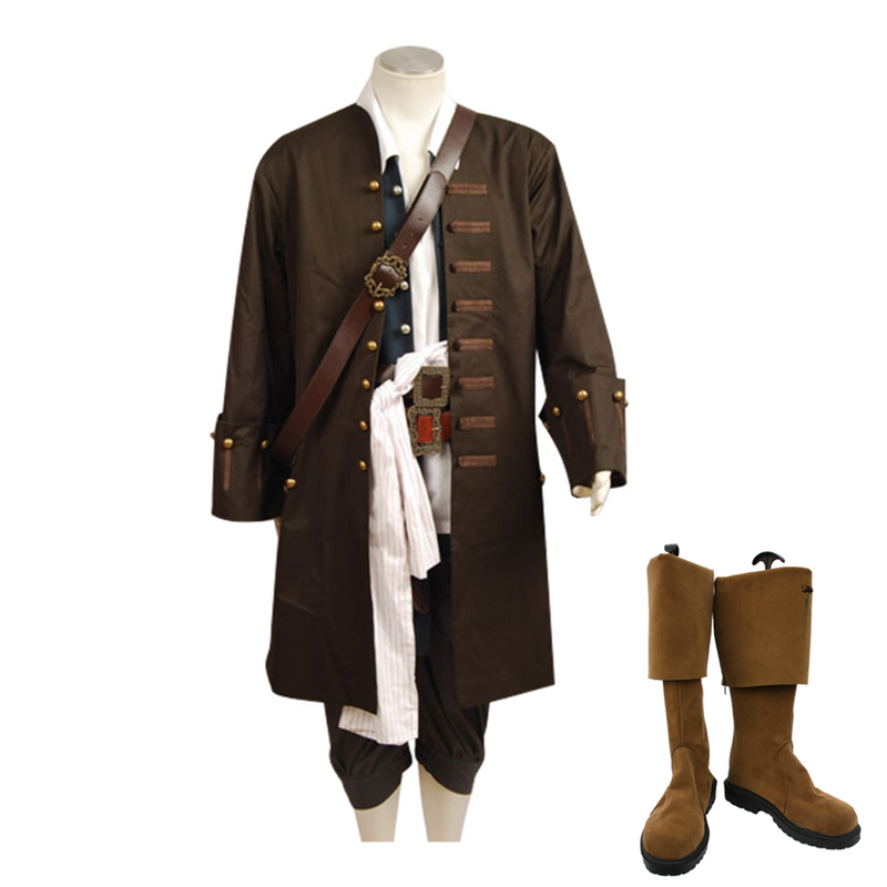 Pirates Brown Outfits Halloween Suit Cosplay Costume