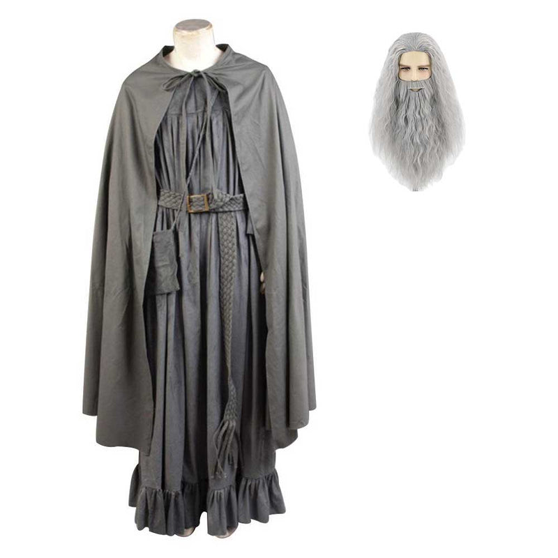 The Lord Of The Rings Gandalf Wizard Grey Cape Outfits Cosplay Costume