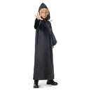 Kids Jedi Costume for Anakin Skywalker Cosplay Tunic Hooded Robe Outfit Black Version