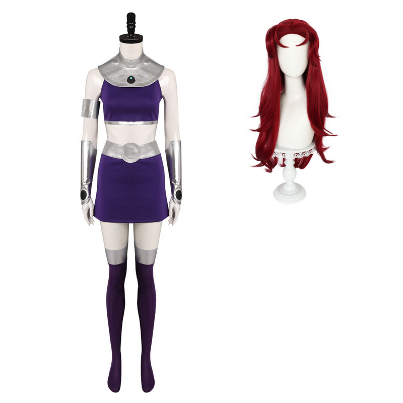 Teen Titans Starfire Koriand'r Cosplay Costume Dress Outfits Halloween Carnival Suits