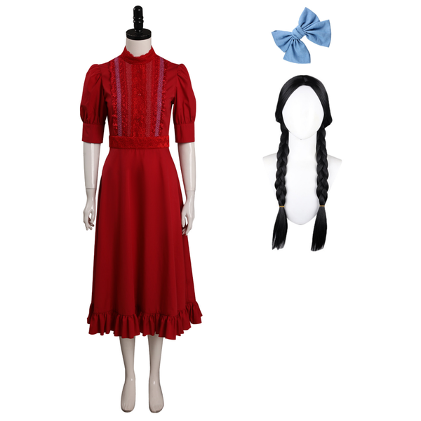 pearl movie red dress Tvnxdgl Costume Horror Cosplay with Blue Bowknot Women Short Sleeves Halloween Party Gothic Dress XS : Clothing, Shoes & Jewelry Pearl Movie Ending Explained (In
