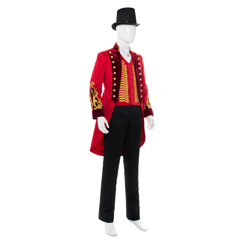 The Greatest Showman  P.T. Barnum Red Suit Cosplay Costume