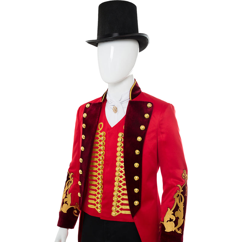 The Greatest Showman  P.T. Barnum Red Suit Cosplay Costume