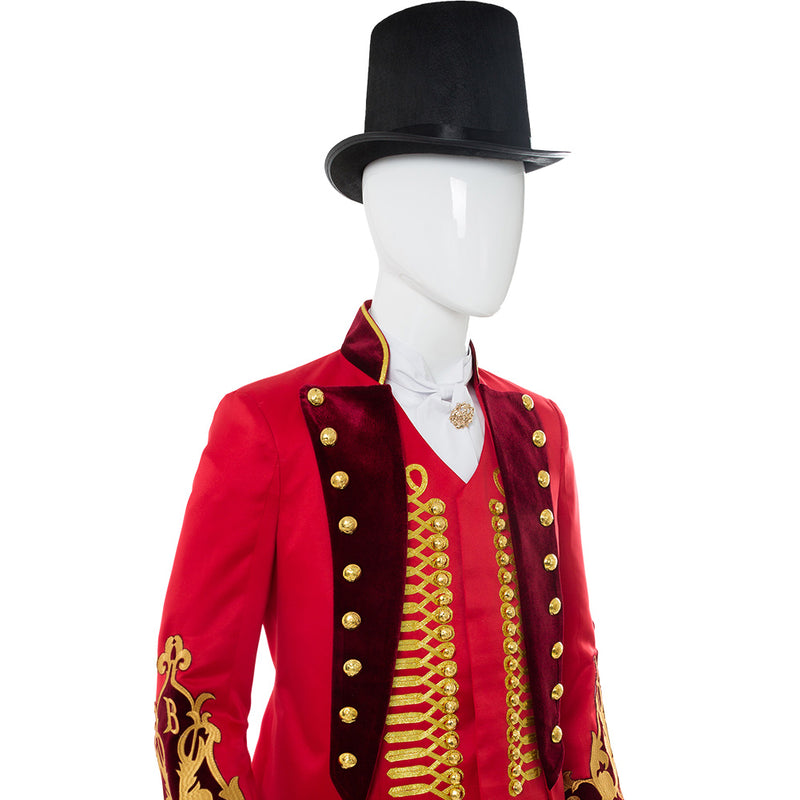 The Greatest Showman  P.T. Barnum Red Suit Cosplay Costume