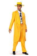 The Mask Jim Carrey Yellow Suit Men Uniform Outfit Halloween Carnival Costume Cosplay Costume