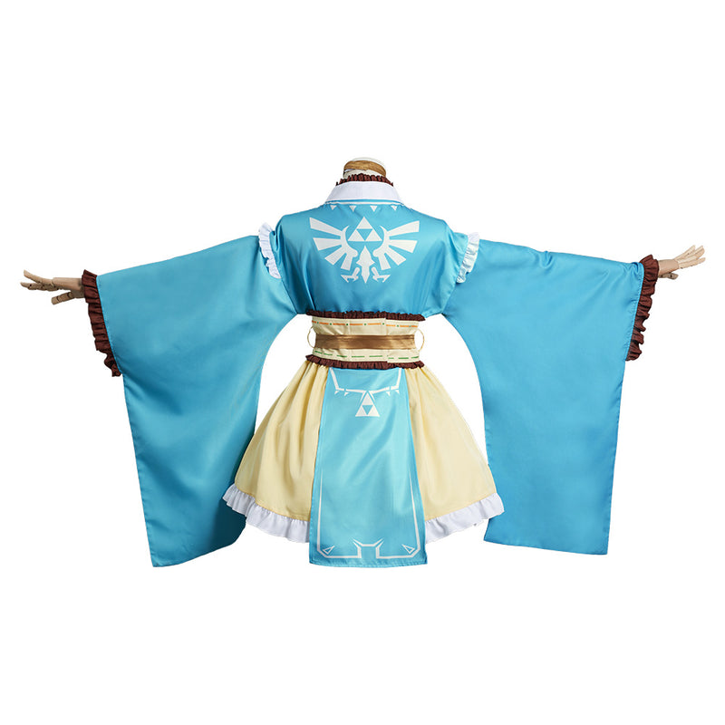 The Legend of Zelda: Breath of the Wild Link Original Design Lolita kimono Cosplay Costume- Cossky®