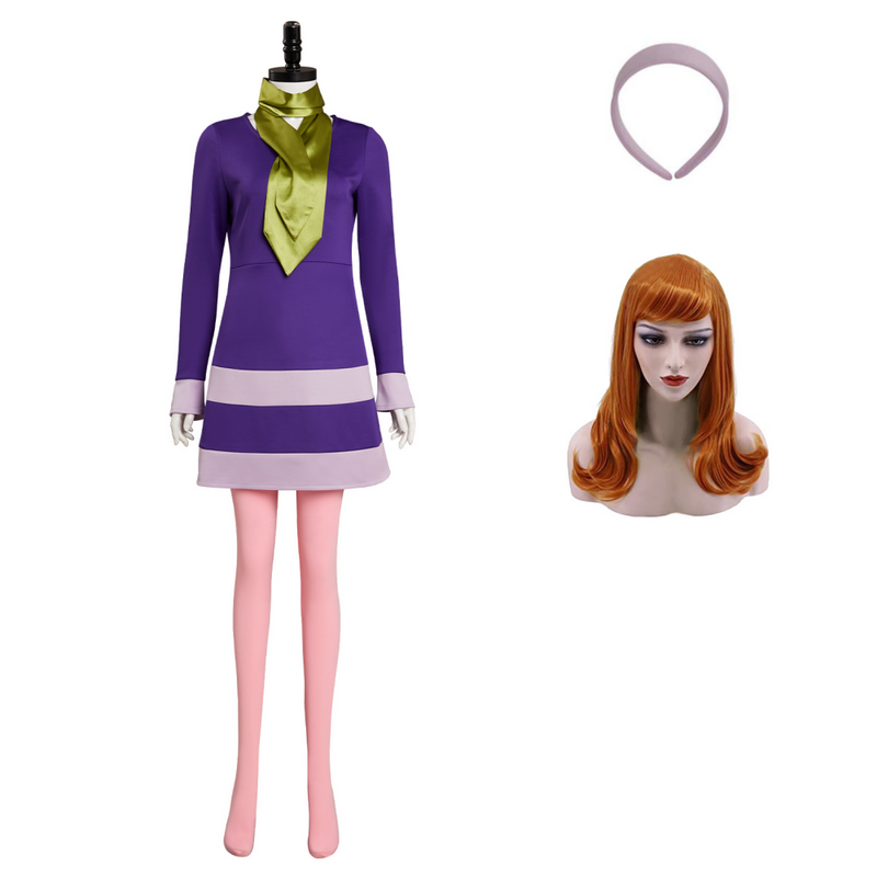 Scooby Doo! Where Are You? Daphne Blake Cosplay Costume Dress Outfits