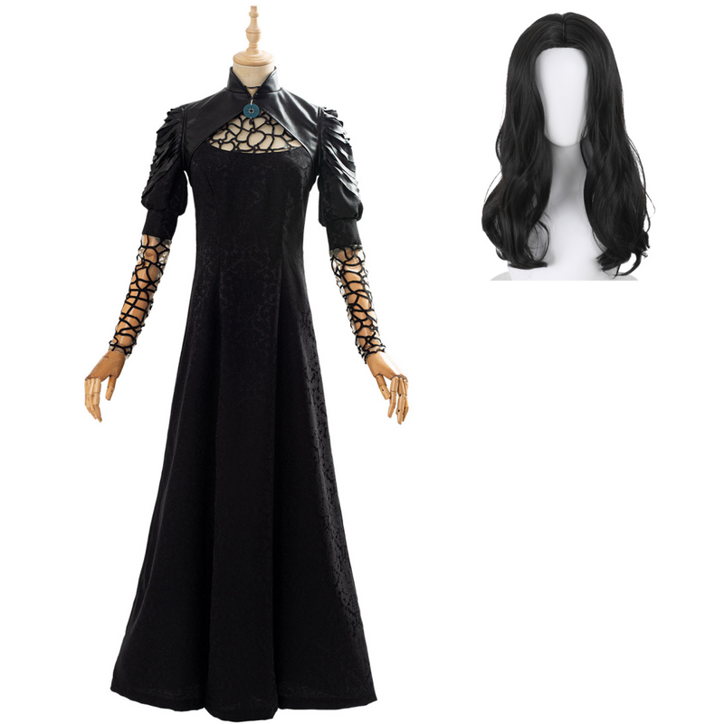 The Witcher Yennefer Party Black Long Dress Cosplay Costume