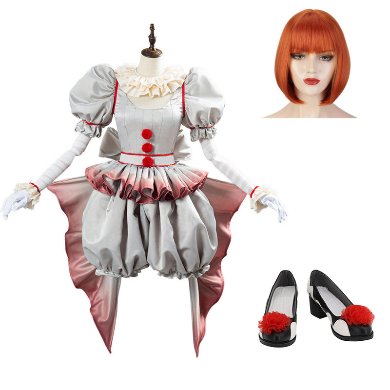 Women It Pennywise Horror Pennywise The Clown Costume Bishoujo Ver. Cosplay Costume