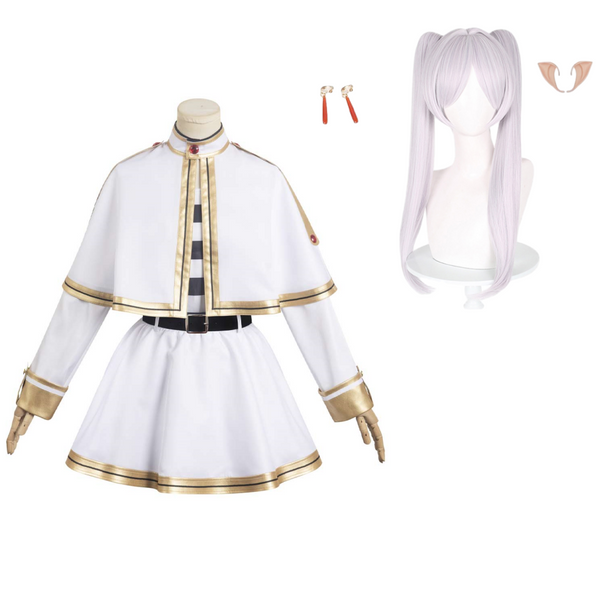Sousou No Frieren Frieren: Beyond Journey's End Frieren White Outfits Halloween Carnival Suit Cosplay Costume
