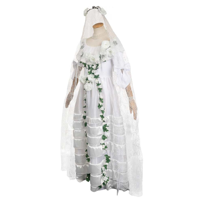 2023 Movie Haunted Mansion Constance Hatchaway Wedding Dress Outfits Halloween Party Carnival Cosplay Costume