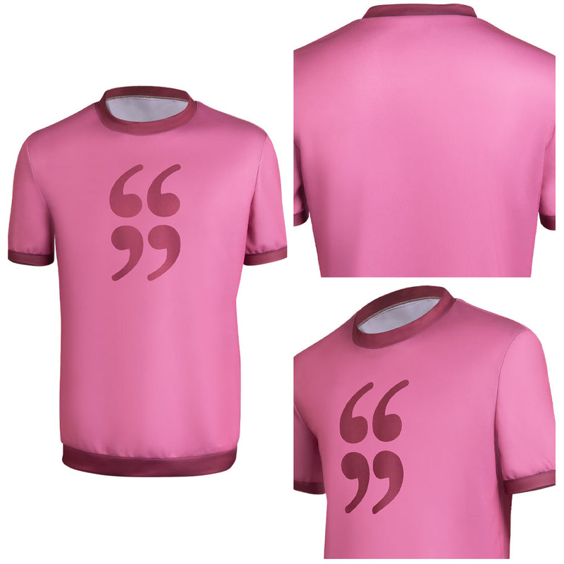 TV Scott Pilgrim Takes Off Scott Pilgrim Pink T-shirt Outfits Halloween Party Carnival Cosplay Costume
