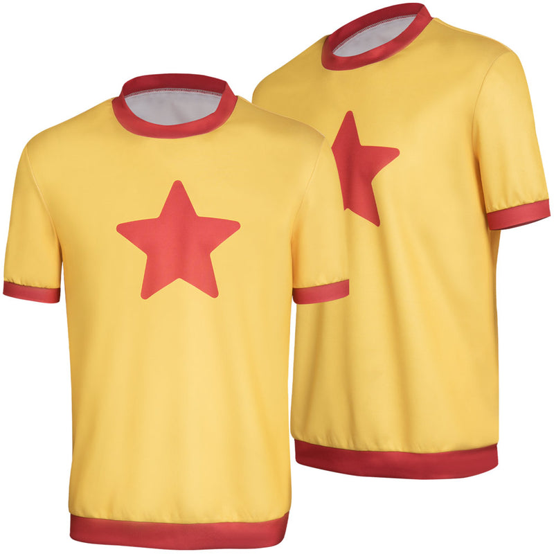 TV Scott Pilgrim Takes Off Scott Pilgrim Yellow T-shirt Outfits Halloween Party Carnival Cosplay Costume