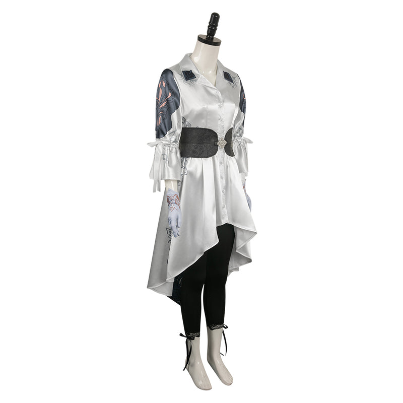 Tekken 8 Game Jun Kazama Women White Outfit Party Carnival Halloween Cosplay Costume