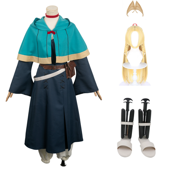 Delicious in Dungeon Marcille Women Dress Outfit Party Carnival Halloween Cosplay Costume