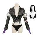 One Piece Egghead Arc Nico Robin Women Balck Suit Party Carnival Halloween Cosplay Costume