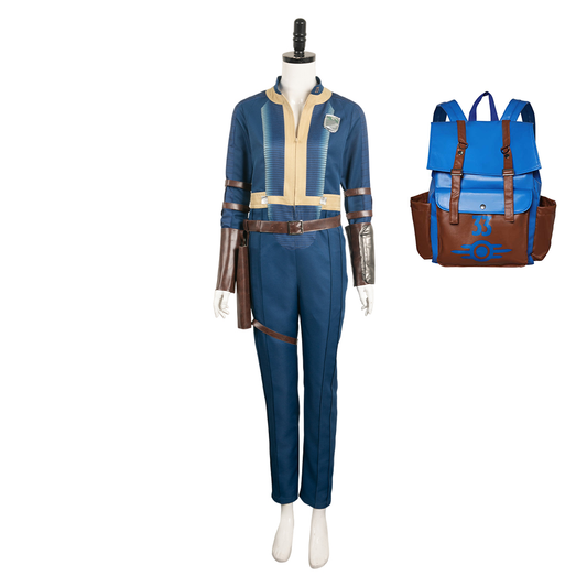 Fallout TV Vault 33 Dweller Lucy Blue Jumpsuit Full Set Party Carnival Halloween Cosplay Costume