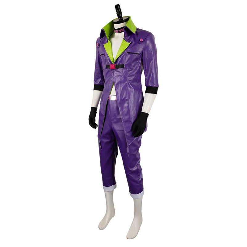 Suicide Squad Isekai 2024 Joker Purple Leather Outfit Party Carnival Halloween Cosplay Costume